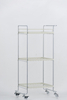 Rack de rangement de chariot amovible à trois couches en métal multifonctionnel