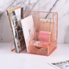 Portez de l'organisateur de bureau 6 compartiments Mesh Iron Wire File Organizer Stand avec tiroir coulissant