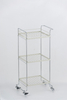 Rack de rangement de chariot amovible à trois couches en métal multifonctionnel